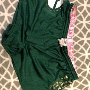 Victoria Secret PINK Green Bay Packer shorts